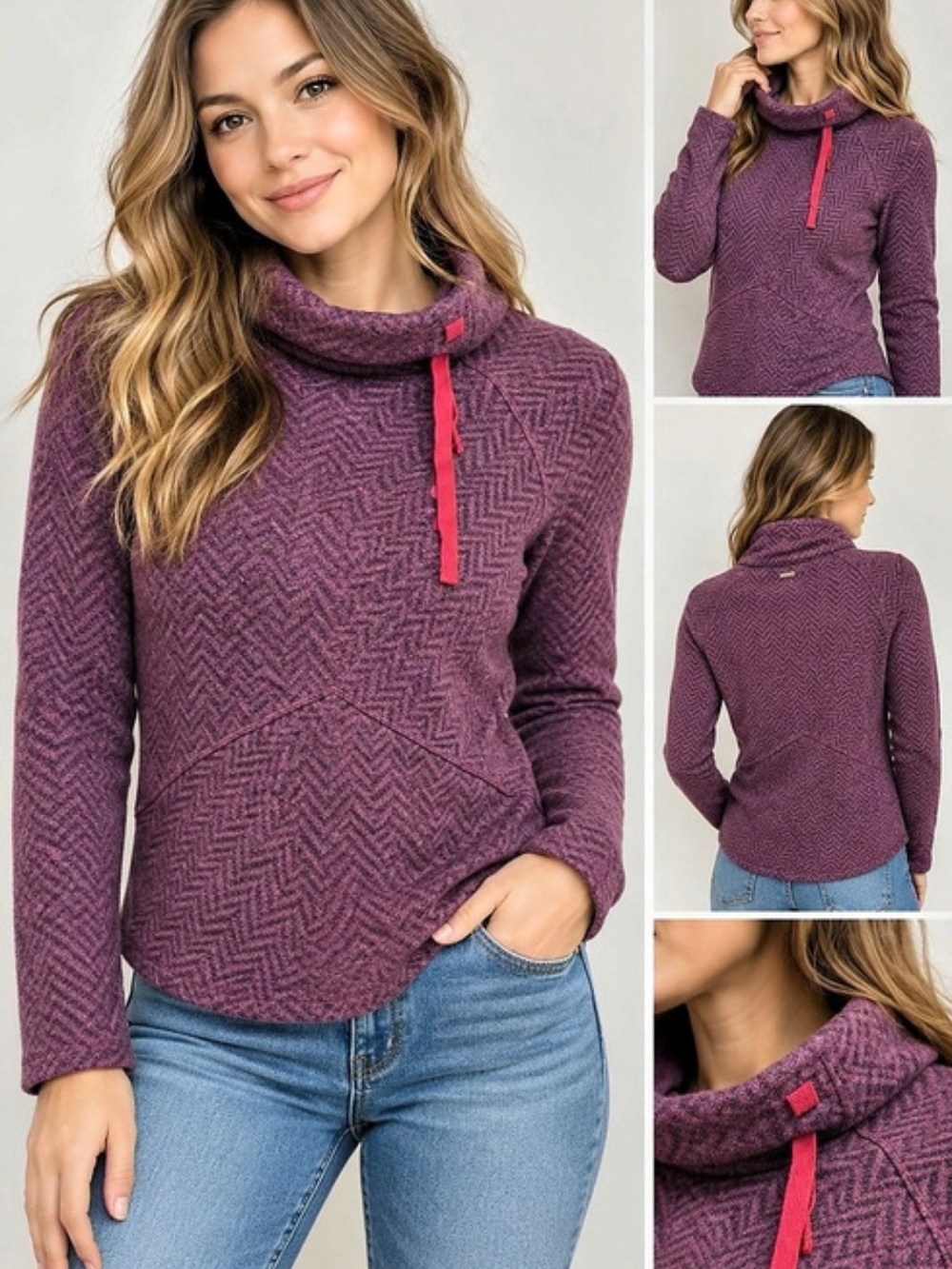 prAna Women'Small Geometric Cowl Neck Top Size Small Like New